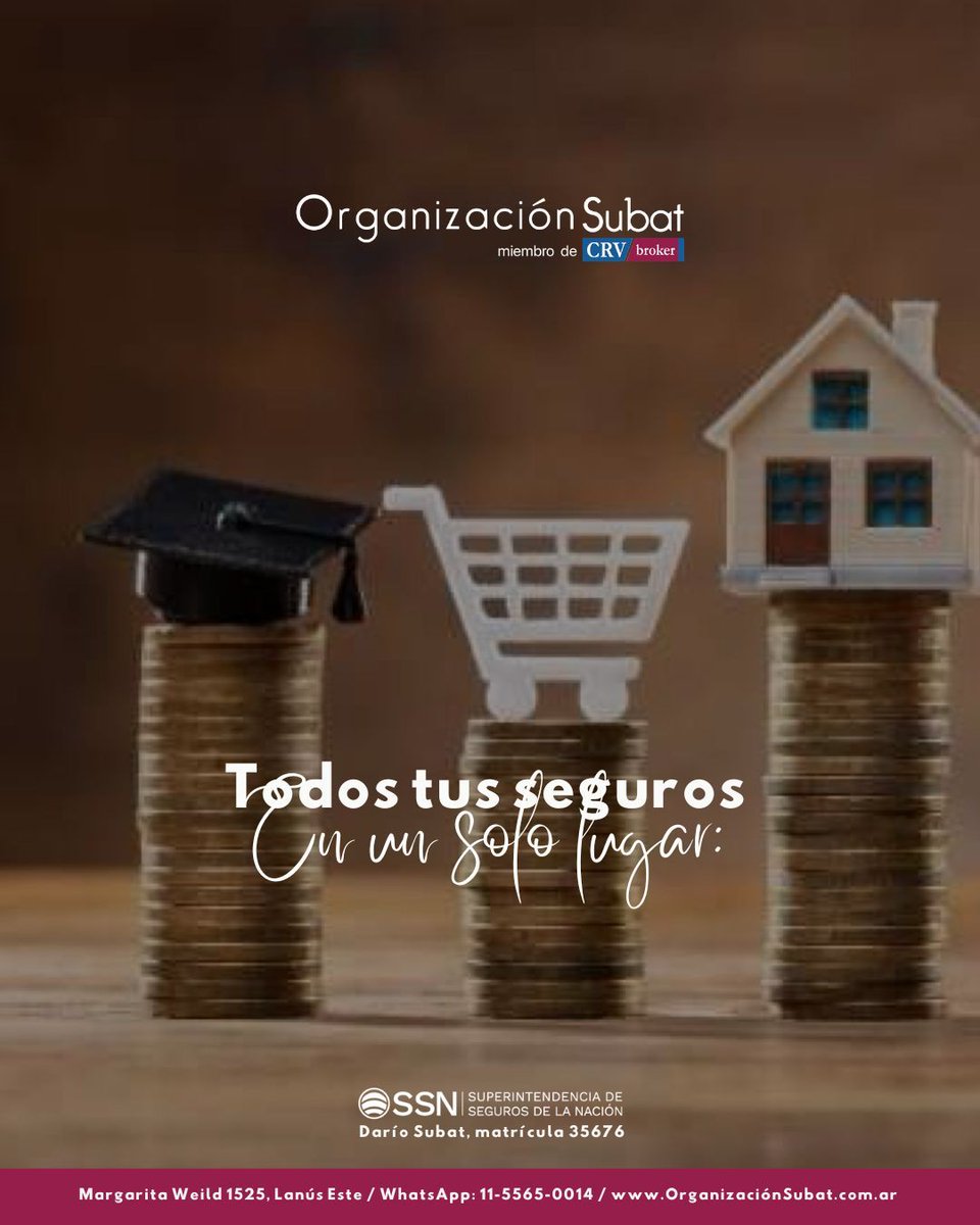orgsubat's tweet image. Cuidar lo que más valorás, la seguridad no puede faltar.
En Organización Subat te acompañamos con una amplia variedad de coberturas
#SomosOrganizacionSubat
📍 Margarita Weild 1525 | Lanús Este
📲 Conectá con nosotros vía #WhatsApp al 11-5565-0014
🌐 organizacionsubat.com.ar
