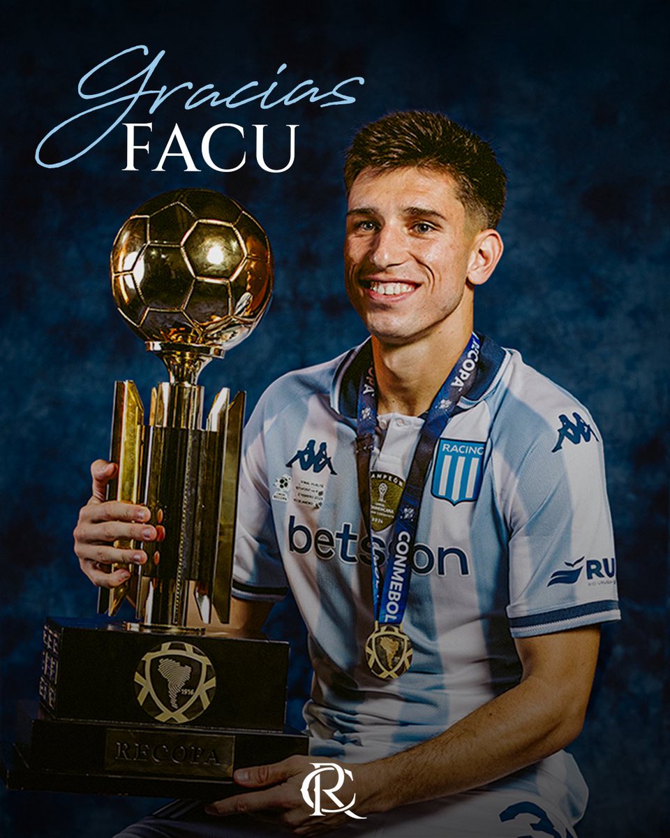 RacingClub's tweet image. Querido Facundo: 

Gracias por estos 4 años en los cuales vivimos momentos inolvidables juntos. Agradecidos estamos todos los que te vimos defender con pasión y garra nuestra camiseta. 

Te ganaste un lugar en las páginas de nuestra gloriosa historia. 

Gracias por todo. Gracias…