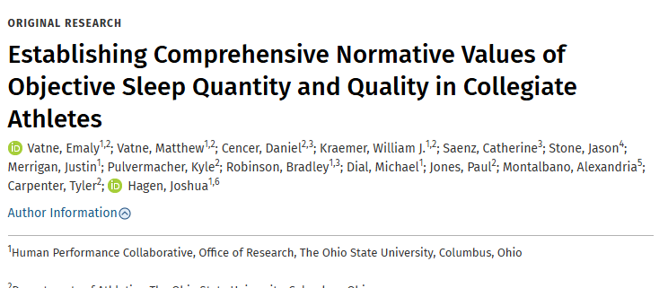Few things are a bigger performance multiplier than sleep. 

Great opportunity to enhance athletic performance, even for elite athletes. 

Really interesting data from Ohio State athletes found, among other things:

1. Average sleep time ~7hr/night (most data indicate that should