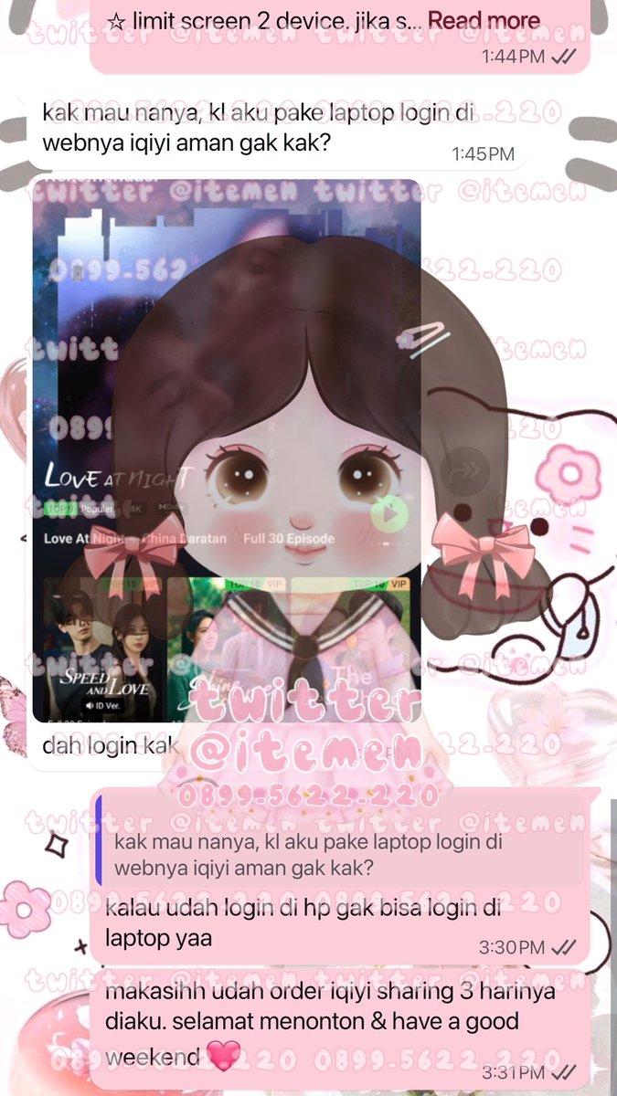 itemen's tweet image. 10.261 convert gopay to seabank
10.262 iqi-yi premium anlim 1 bulan
10.263 iqi-yi sharing 3 harian
10.264 pri-me sharing anlim 1 bulan