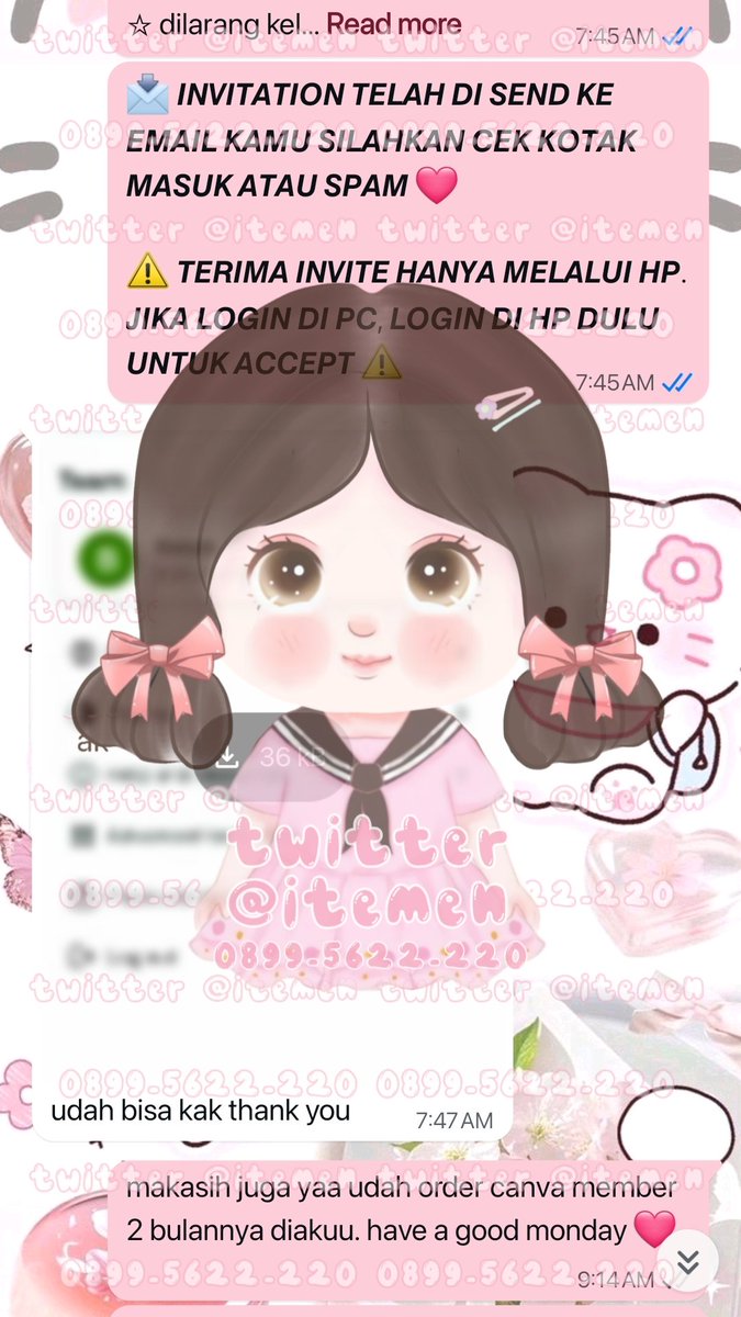 itemen's tweet image. 10.273 convert qris to shopee
10.274 can-va member 2 bulan
10.275 can-va designer 1 tahun
10.276 can-va member 3 bulan