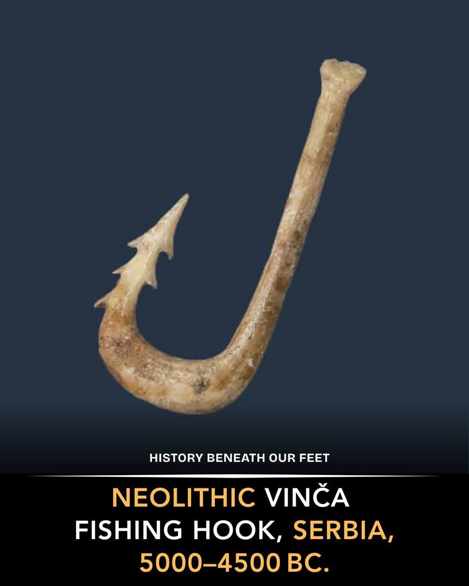 Српска удица за риболов

Локалитет:
Бело Брдо - Винча ( 5000 година пре Христа )
🇷🇸☦️