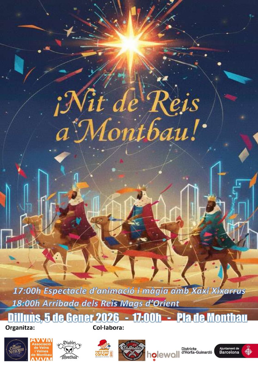 Ja venen els Reis de l'Orient.
🤴🎁🥳
