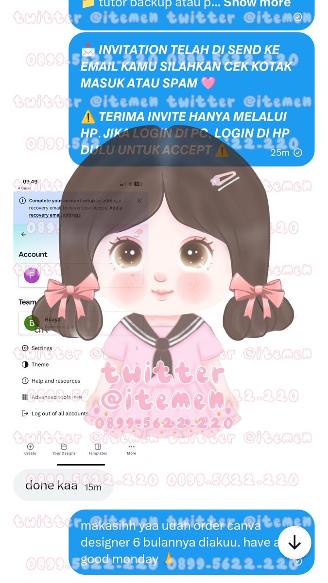 itemen's tweet image. 10.277 can-va designer 6 bulan
10.278 can-va designer 3 bulan
10.279 can-va designer 3 bulan
10.280 v i u private anlim 1 bulan