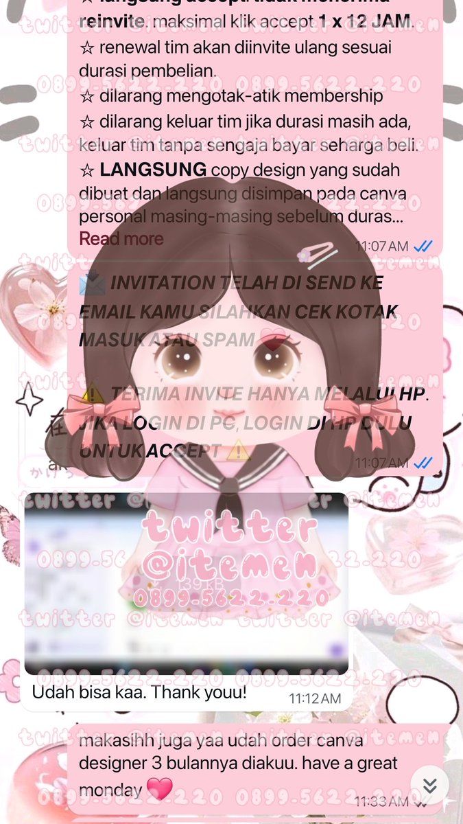 itemen's tweet image. 10.277 can-va designer 6 bulan
10.278 can-va designer 3 bulan
10.279 can-va designer 3 bulan
10.280 v i u private anlim 1 bulan