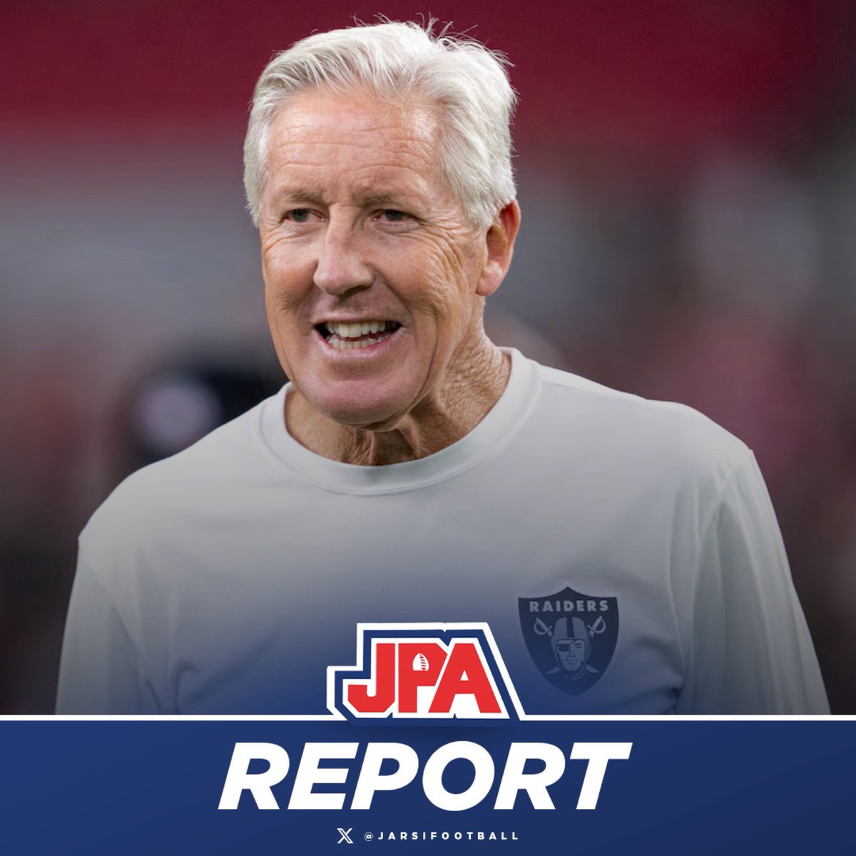 jasrifootball's tweet image. 𝗥𝗘𝗣𝗢𝗥𝗧: Ian Rapoport says it’s “doubtful” that Pete Carroll will be back with the Raiders in 2026.

Could be a one-and-done in Vegas, who will likely have the #1 overall pick.