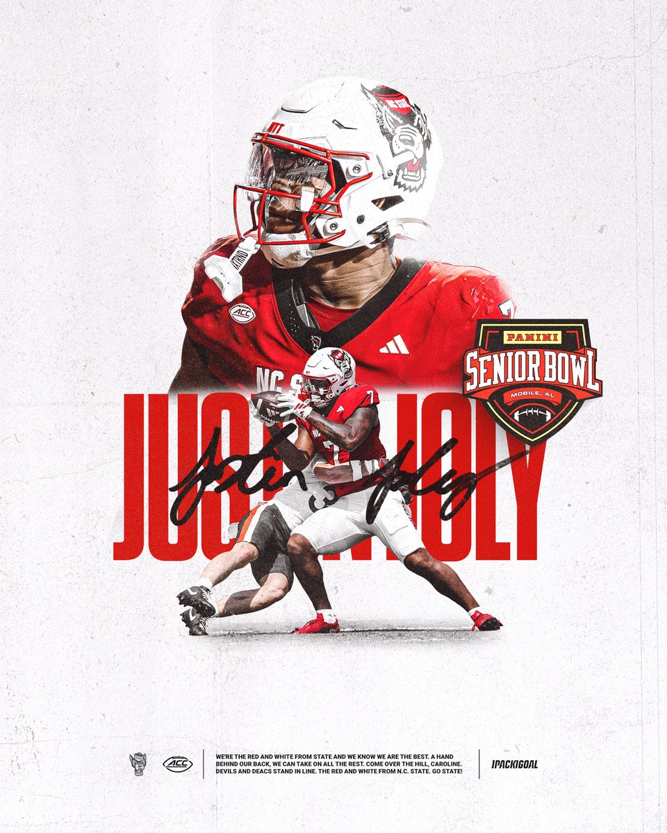 PackFootball's tweet image. Ticket Punched 🎟️🥊

Justin Joly is headed to the @seniorbowl 

#1Pack1Goal