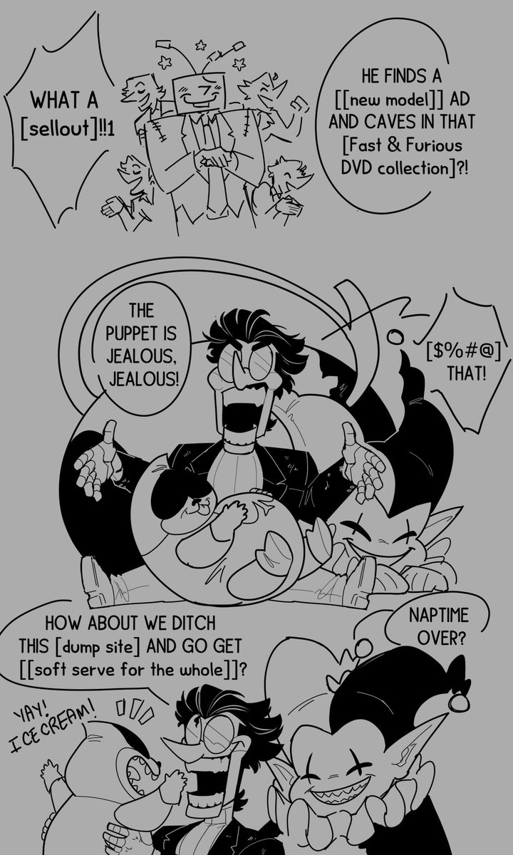 fconvicted's tweet photo. this mutual jealousy comic between tenna and spamton https://t.co/Ftz0kux8uR