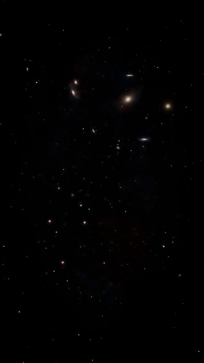 lakazel's tweet photo. Die vergangenen Tag hatten immer wieder Stunden freien Himmel nachts, die ich genutzt habe für die Sterne usw. Hier ein Mosaic von #Markarian's Chain! Mir gefallen die interagierenden Galaxien, die Augen Markarians, etwas links! Eigentlich sind die Glotzgalaxien eher Augen🙂See🌟 https://t.co/U04mm8NA2Q