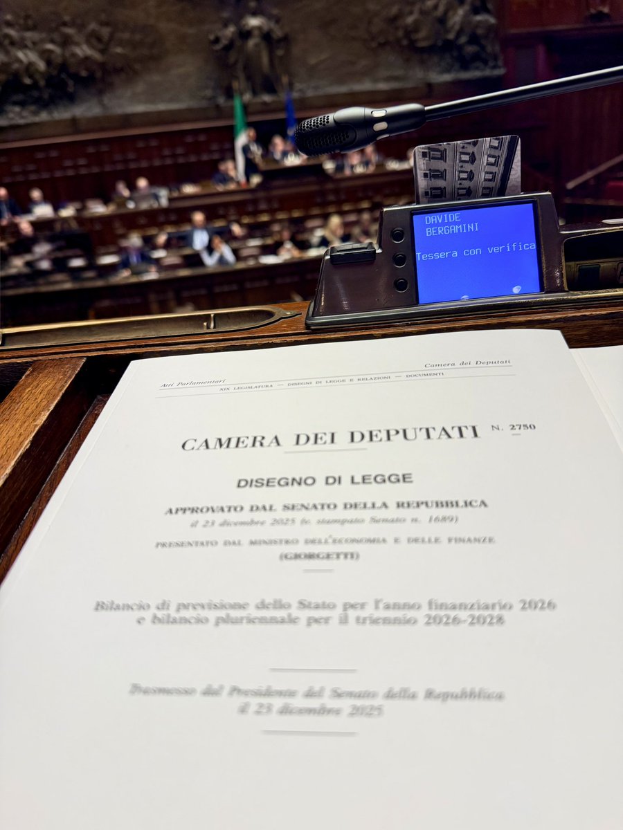 Abbiamo iniziato le votazioni degli ordini del giorno alla Legge di Bilancio.
Un passaggio fondamentale per portare avanti impegni, priorità e proposte concrete per il Paese. 🇮🇹