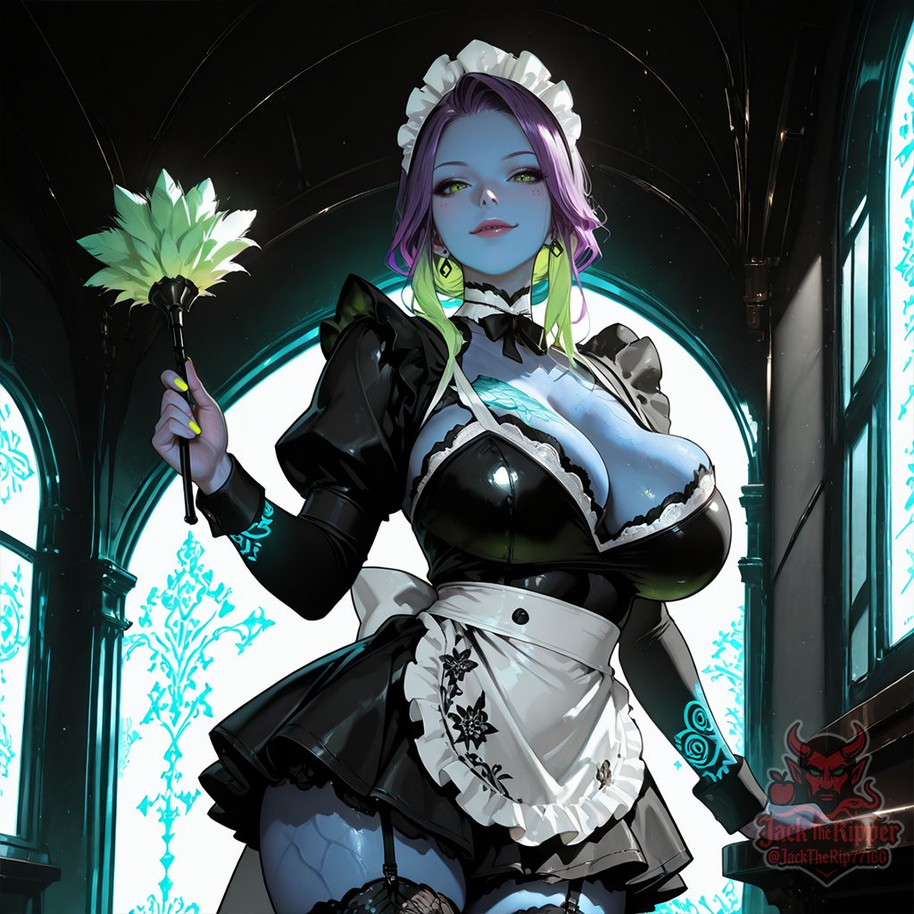 I woke up in an alien mansion, where Xyla was efficiently attending to everyone.

#MaidMondayAI from <a href="/CaptainMegu/">CaptainMegu</a> and <a href="/k_ai_ros_2/">🌸 k_ai_ros_2 🌸</a> + #MiniskirtMondAI by <a href="/lukejohn1977/">Luke John</a>

#AIart #StableDiffusion #DigitalArt #AIArtists #SFW