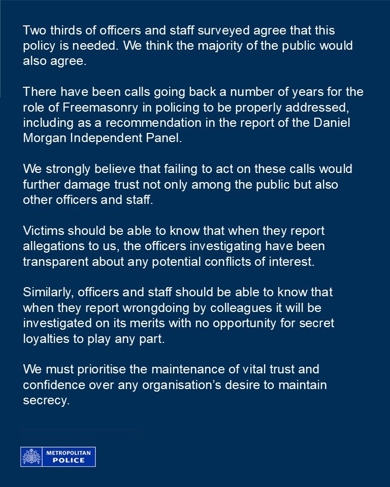 anatolium's tweet image. Comme la police de Londres, nous exigerons de tout fonctionnaire et magistrat qu'il inscrive sur un registre public son appartenance à toute association, et nous leur interdiront toute appartenance à une quelconque société secrète, y compris la franc-maçonnerie.

Pour retrouver…