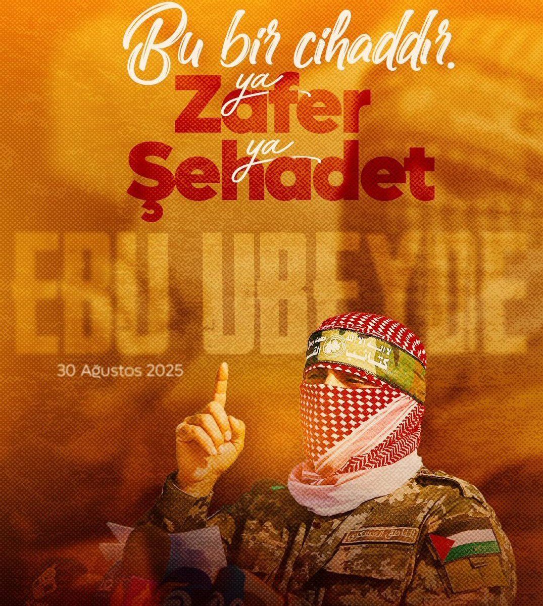 "Mü’minlerden öyle adamlar vardır ki, Allah’a verdikleri söze sâdık kaldılar. … ”  (Ahzab/23)

Bu bir cihaddır. Ya zafer, ya şehadet...

Şehadetin mübarek olsun Yiğit Adam!

 #EbuUbeyde