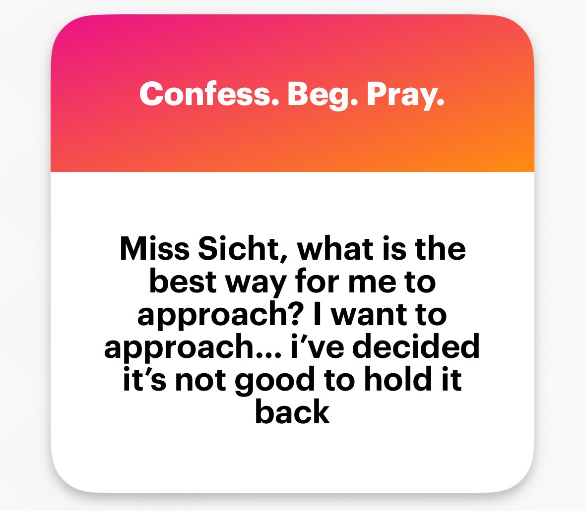 Miss Sicht. tweet media