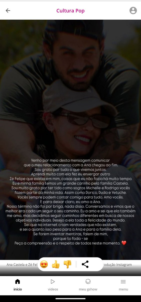 “se forem inventar mentiras, falem de mim” achei fofo 😔