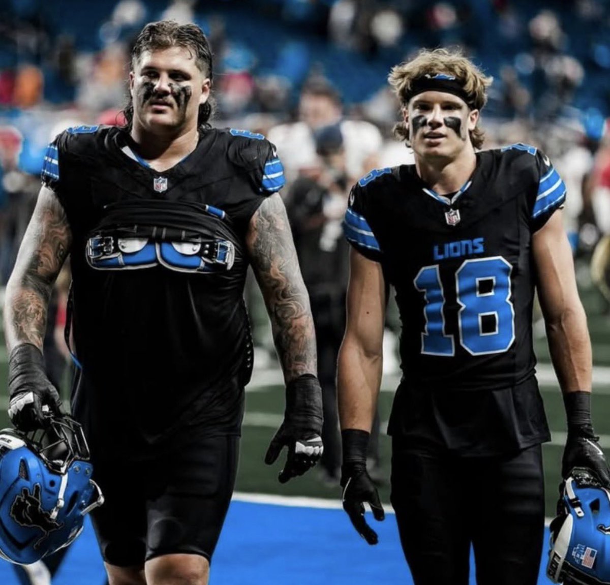the_det_times's tweet image. Let’s all show appreciation to G Tate Ratledge and WR Isaac TeSlaa for how well they played in their rookie seasons 🙏