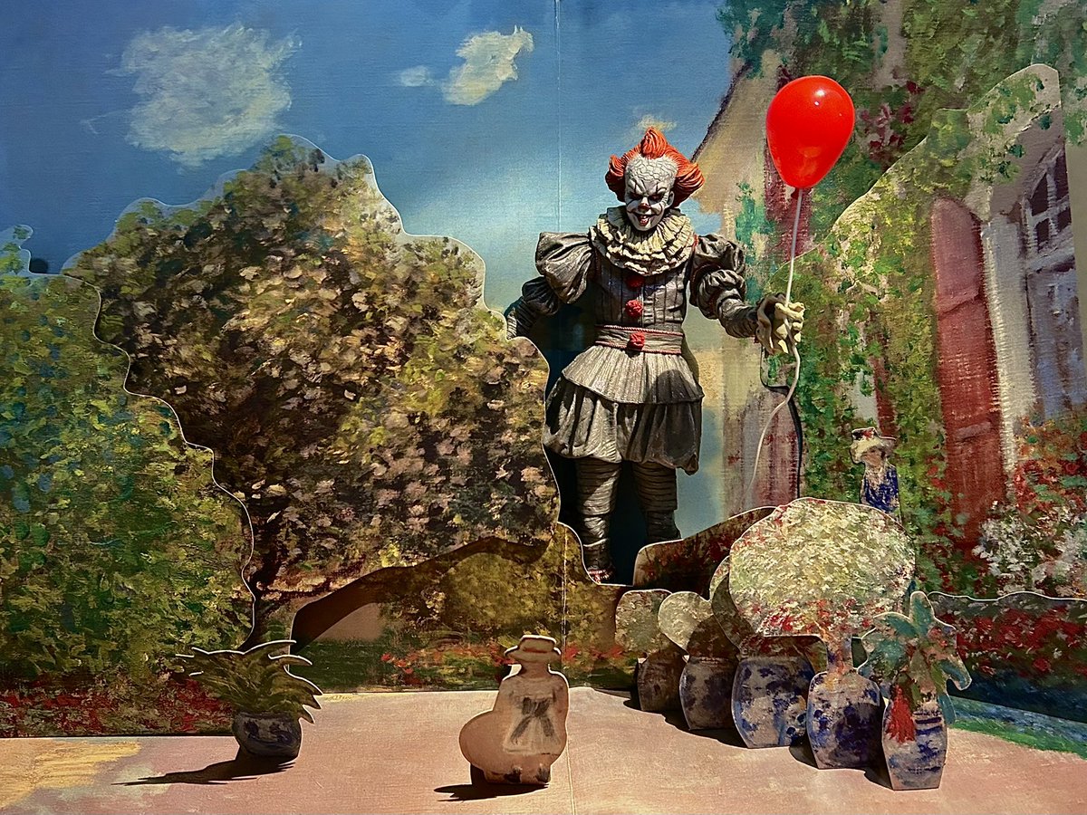 patrickjesson's tweet image. I got a beautiful Monet pop-up book as a Christmas gift and I stuck some action figures into it #mortalkombat #it #frankenstein #teenagemutantninjaturtles #tmnt #figurephotography #monet