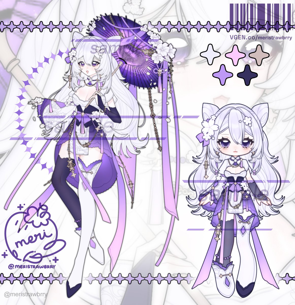 💜RAFFLE/ GIVEAWAY 
Giving away this design since i couldnt home her!

💜Price:
Winner gets chibi + adult version jpg and png files unwatermarked

💜To enter:
⟢ Retweet
⟢ Follow

Ends january 18th 2026 ~