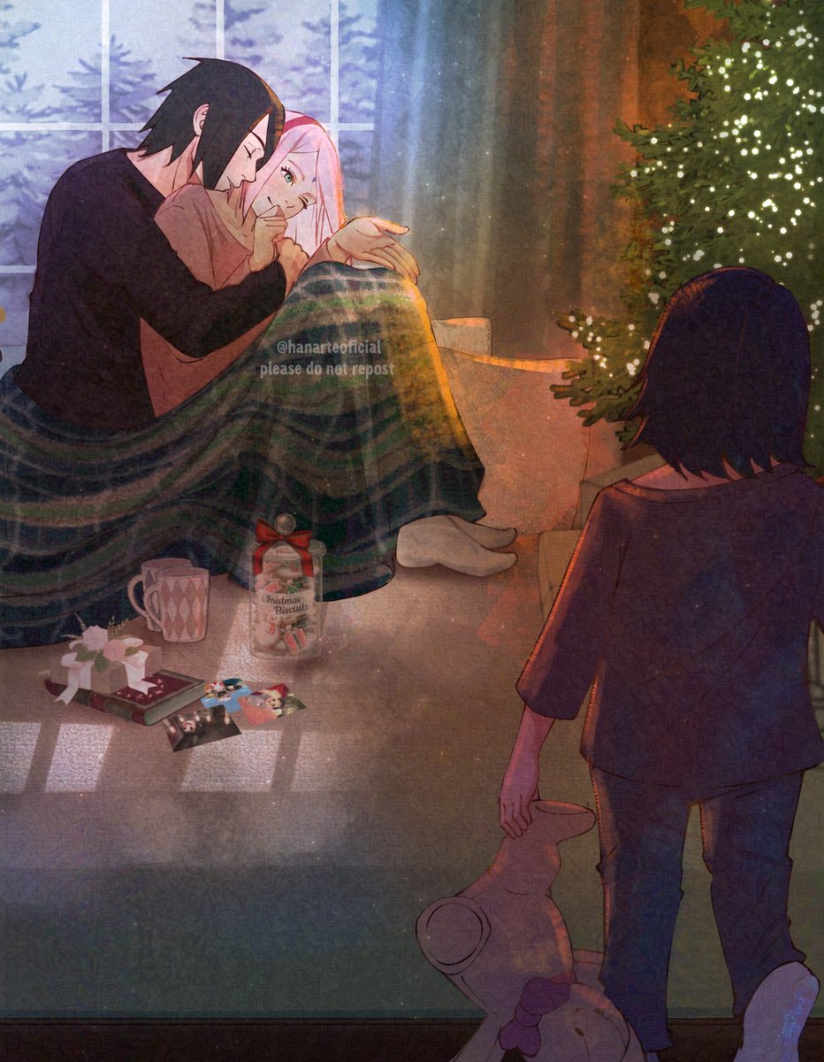 about uchiha christmas.. ❄️ #naruto