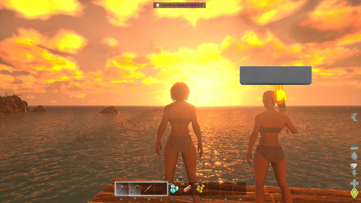 Maaa030v's tweet image. ARKが楽しすぎてやばい🤩
しかし動物も人間も
よー💩するꉂ🤣
快便かよってくらい😂
便秘無縁やなぁ😟ww
服着れってな😂
今はちゃんと着てます😂
朝日？夕日？かなりチルった🥰
何かコツとかあったら
教えて下さい💕
#ARK