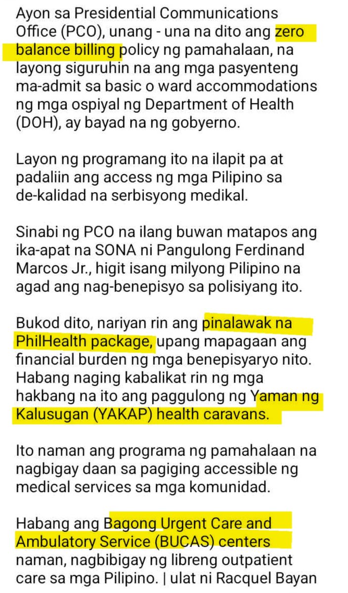 IamNinaGirl's tweet photo. Mga programa ng PBBM admin. sa larangan ng kalusugan na ipinatupad ngayong 2025 👇👇👇
#ZeroBalanceBilling
#YaKaP
#BUCAS
#PhilHealth
#DOH
#PBBM
#PBBMAdmin
#BagongPilipinas https://t.co/gBIiCdwWH4
