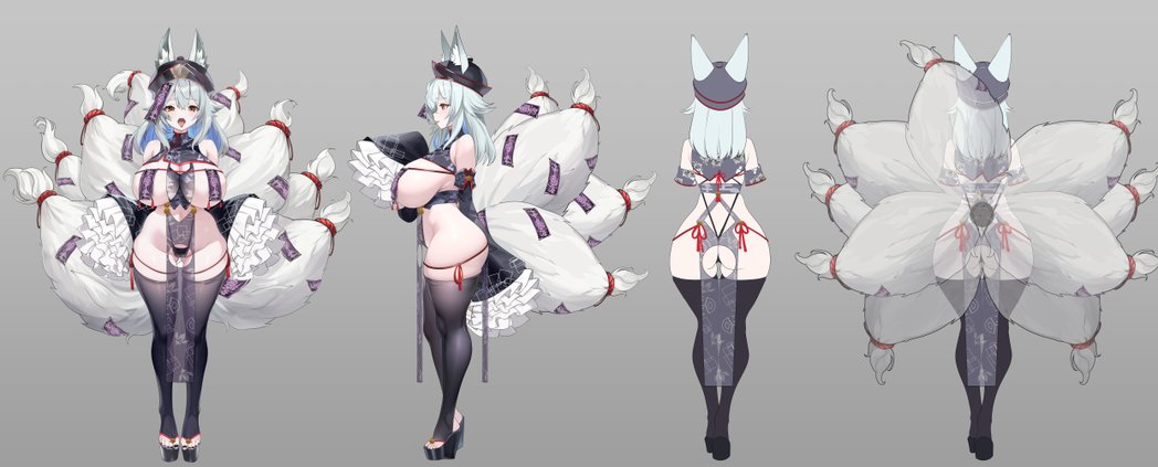 ちなみにキョンシーはこちらのキャラデザインからです
Character from this design sheet I did before btw 