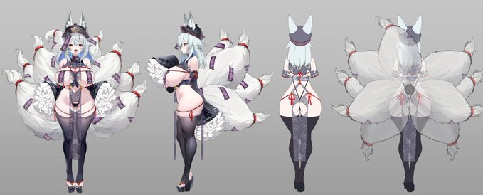 ちなみにキョンシーはこちらのキャラデザインからです
Character from this design sheet I did before btw 