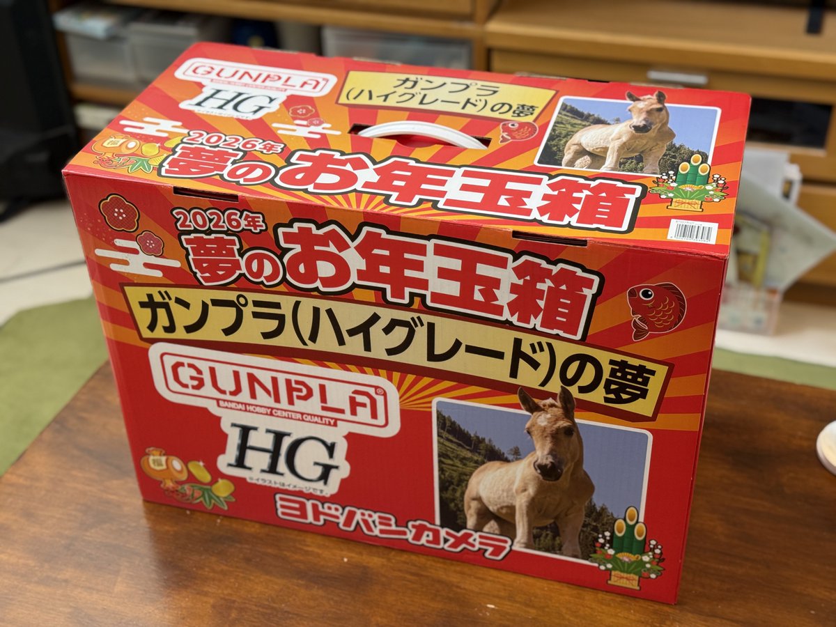 ヨドバシの2026福袋 『ガンプラハイグレードの夢』が到着。 幅55、高さ