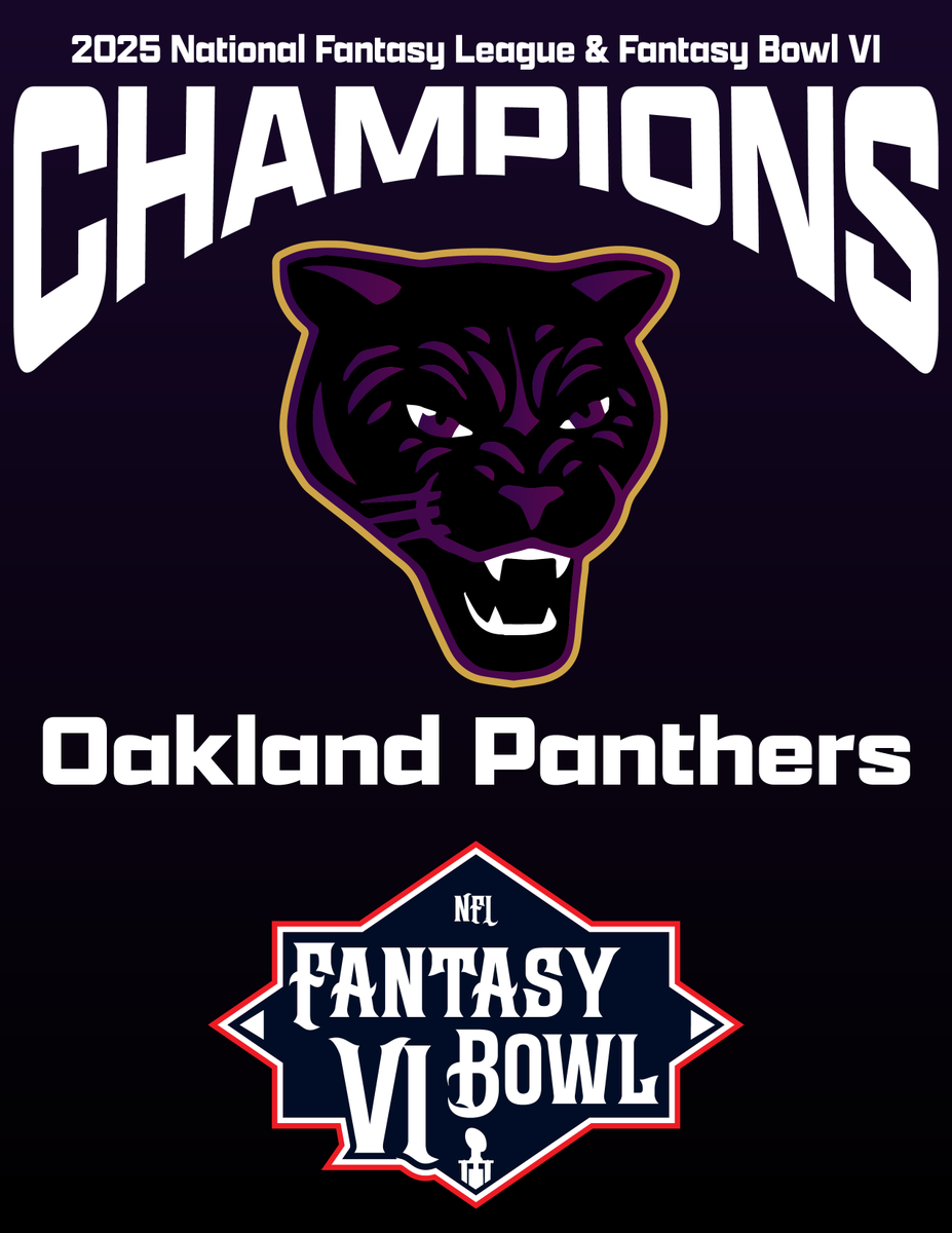 NFLeagueHQ's tweet photo. The Falcons couldn't hold back Puka forever. 

And with that, the Oakland Panthers have won Fantasy Bowl VI! 

It is the first championship in franchise history. https://t.co/UOFJIGv0OE