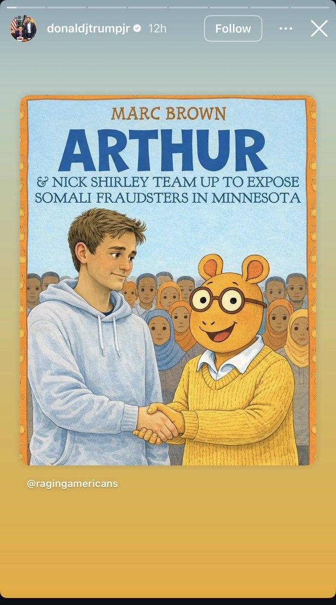 SomaliFraud's tweet image. Donald Trump Jr has posted $Somali Fraud 4 times today on his Instagram