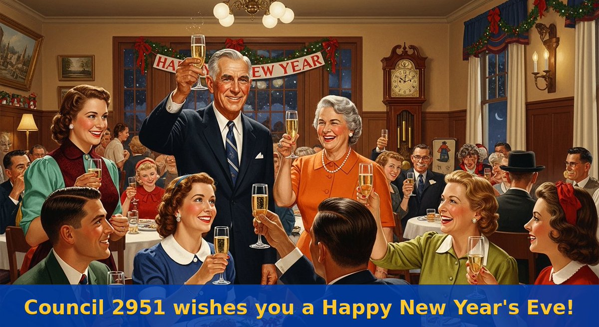 knights2951's tweet image. 🎉 Council 2951 wishes you a Happy New Year's Eve! #KofC #KnightsOfColumbus