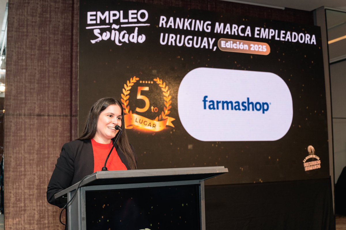 🔒 <a href="/FarmashopUY/">Farmashop</a> se mantiene en el puesto 5 del Ranking #EmpleoSoñado 2025.

Una consistencia que refleja una propuesta laboral sólida y sostenida en el tiempo.

#MarcaEmpleadora #EmpleoSoñado #Uruguay