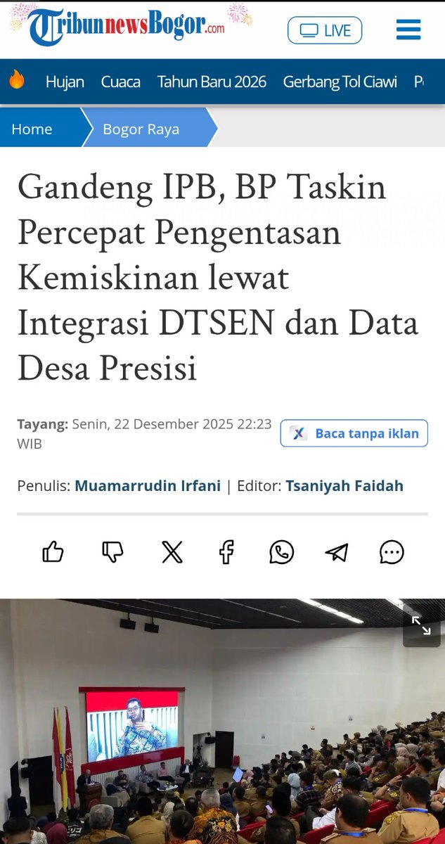 MiniMiniatur's tweet image. Seminar nasional DTSEN jadi langkah penting #StrategiBPTaskinDanIPB menghadirkan kolaborasi BP Taskin IPB demi Percepatan Pengentasan Kemiskinan berbasis data desa presisi Budiman Sudjatmiko