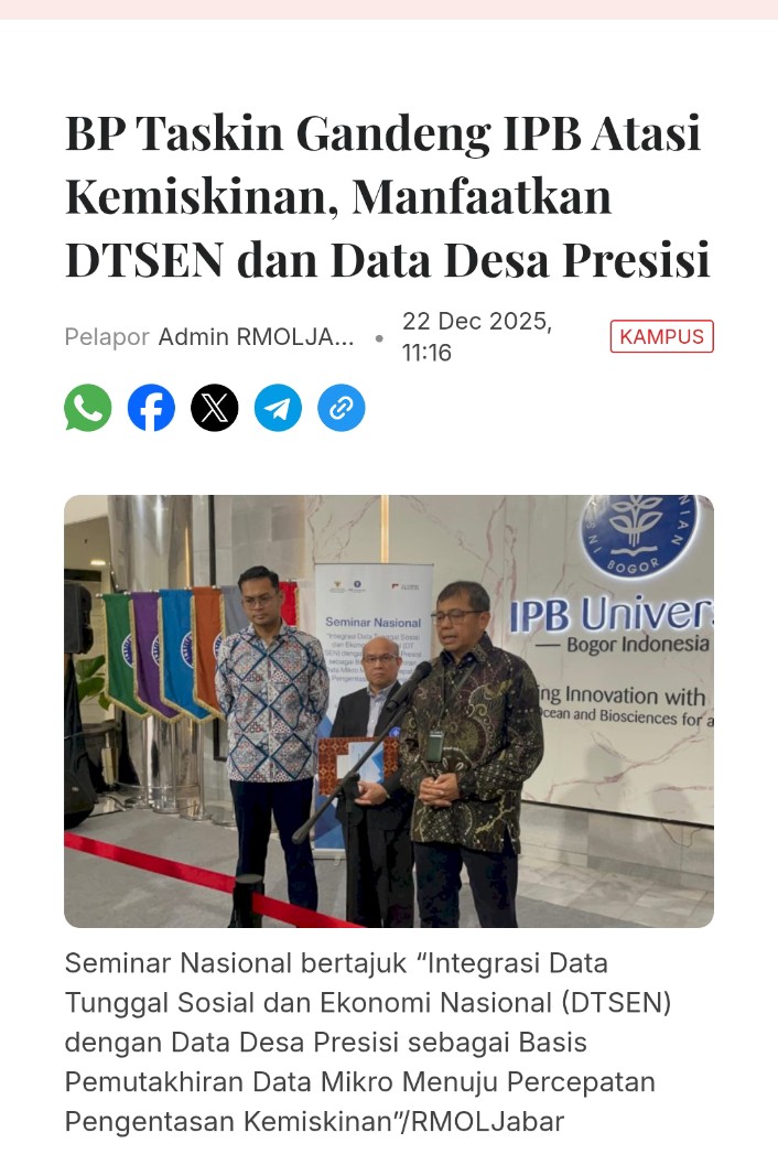 MiniMiniatur's tweet image. Mengenal kemiskinan harus by name by address #StrategiBPTaskinDanIPB memperkuat Percepatan Pengentasan Kemiskinan melalui data desa akurat yang diperjuangkan Budiman Sudjatmiko