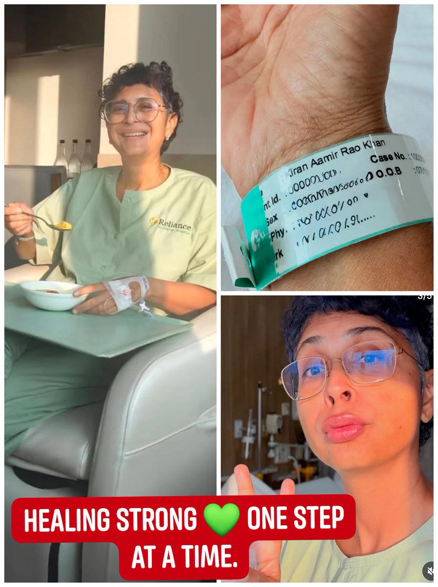 tellykhazana's tweet photo. Filmmaker Kiran Rao shared her recovery moments after undergoing appendix surgery. She’s doing well, grateful for the love and support, and on the road to healing.

#KiranRao #RecoveryMode #GetWellSoon #AppendixSurgery #HealingJourney #HealthUpdate #StayStrong #PositiveVibes https://t.co/BNUcrt0Mfc