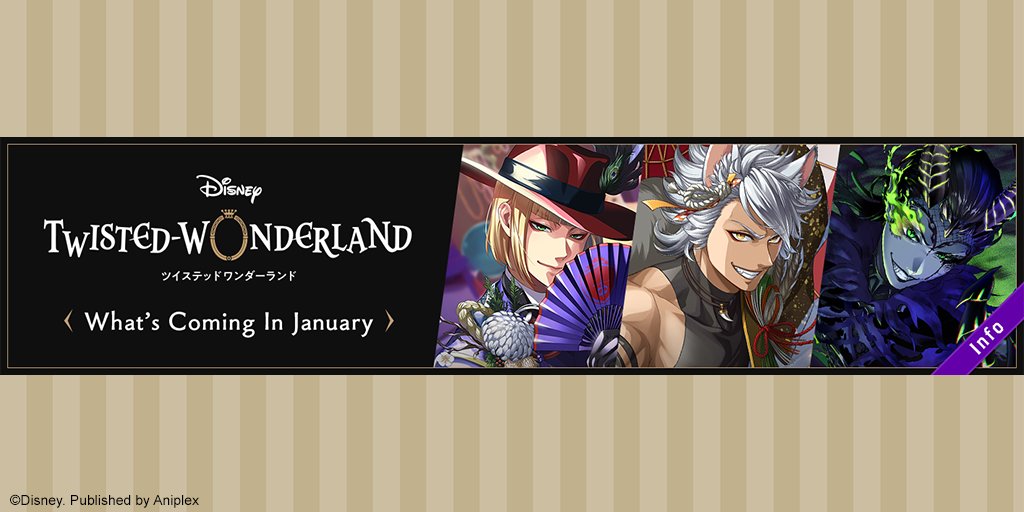 twst_english's tweet image. 📌 What's Coming in January 📌

Events:
2026 New Year Celebration
Fourth Anniversary
SSR Malleus Lord of Malevolence Launch Celebration

🎂 Lilia &amp;amp; Malleus
ℹ️ disneytwistedwonderland.com/news/

#twsten #twistedwonderland