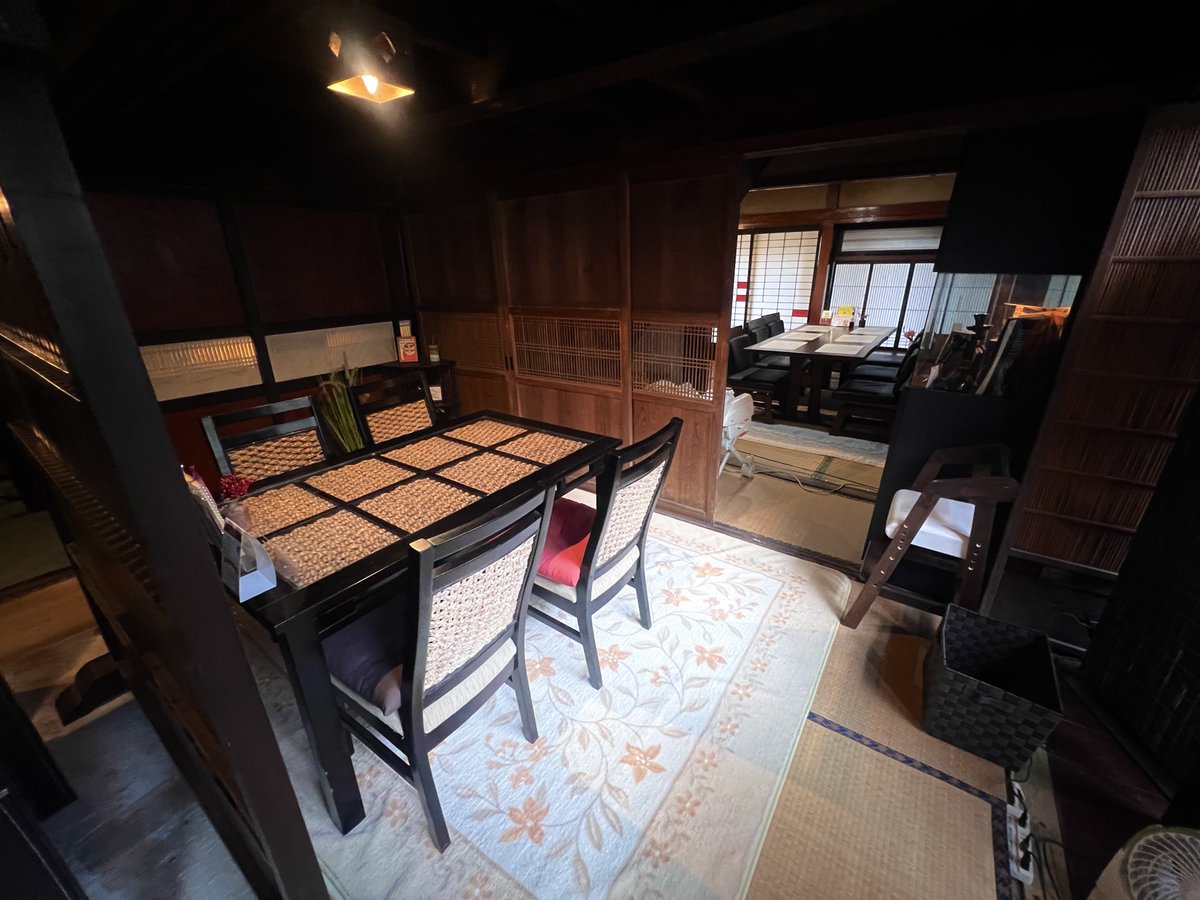 moaton's tweet image. 古民家で蕎麦食う 💯