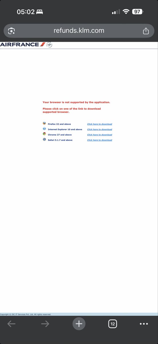 shinvincible's tweet photo. This is the refunds page for @AirFranceFR @airfrance when you navigate there from their app.
This is 100% deliberate. https://t.co/SIKWtxDb9Y