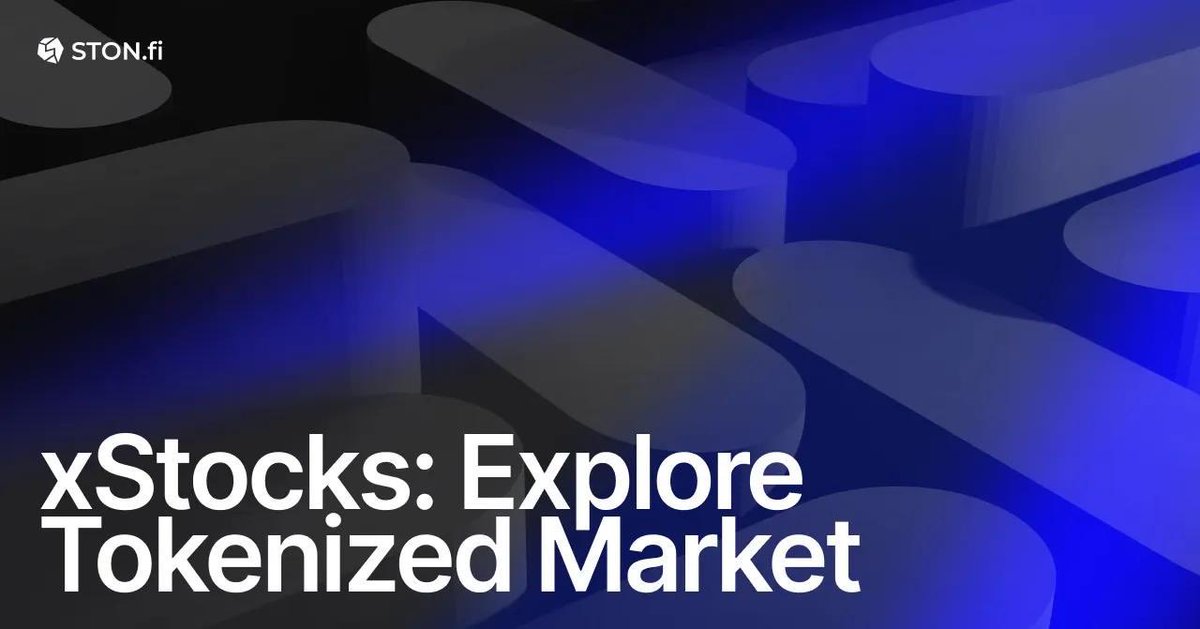 xStocks just went live on STON.fi.

You can now get on-chain exposure to familiar market names like AAPLx, NVDAx, TSLAx, GOOGLx, and METAx without using a broker or going through KYC. Everything happens directly inside the TON ecosystem.