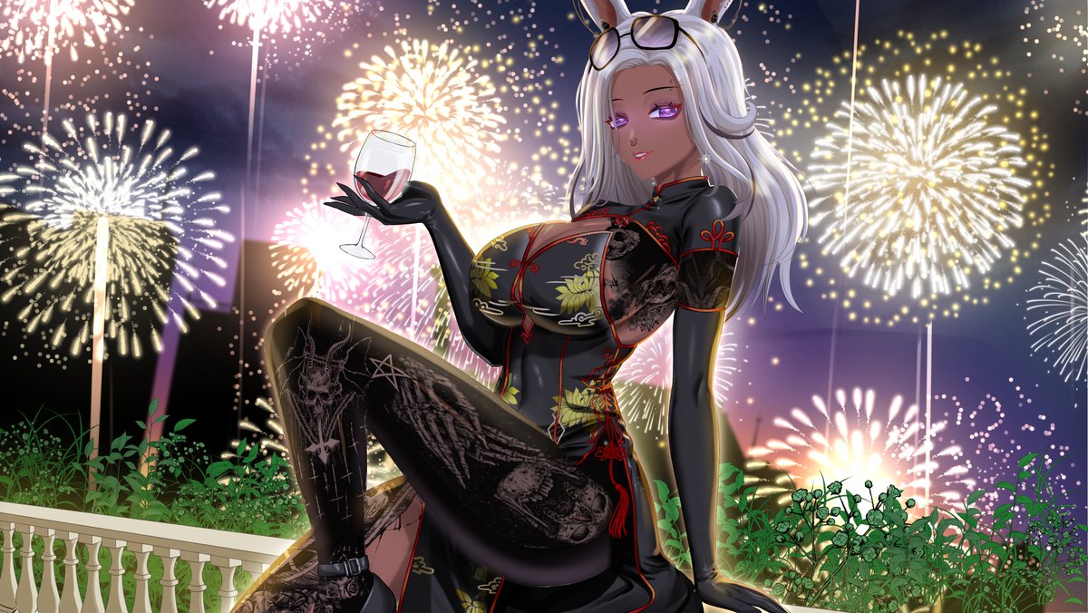 DeltaVT_'s tweet image. Happy New Years!  Another art by the amazing @hoshistream  ☺️🥰🤩