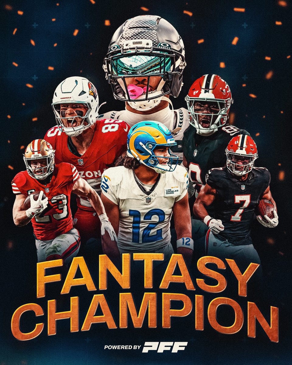 PFF_Fantasy's tweet image. FANTASY CHAMPIONS STAND UP 🏆
