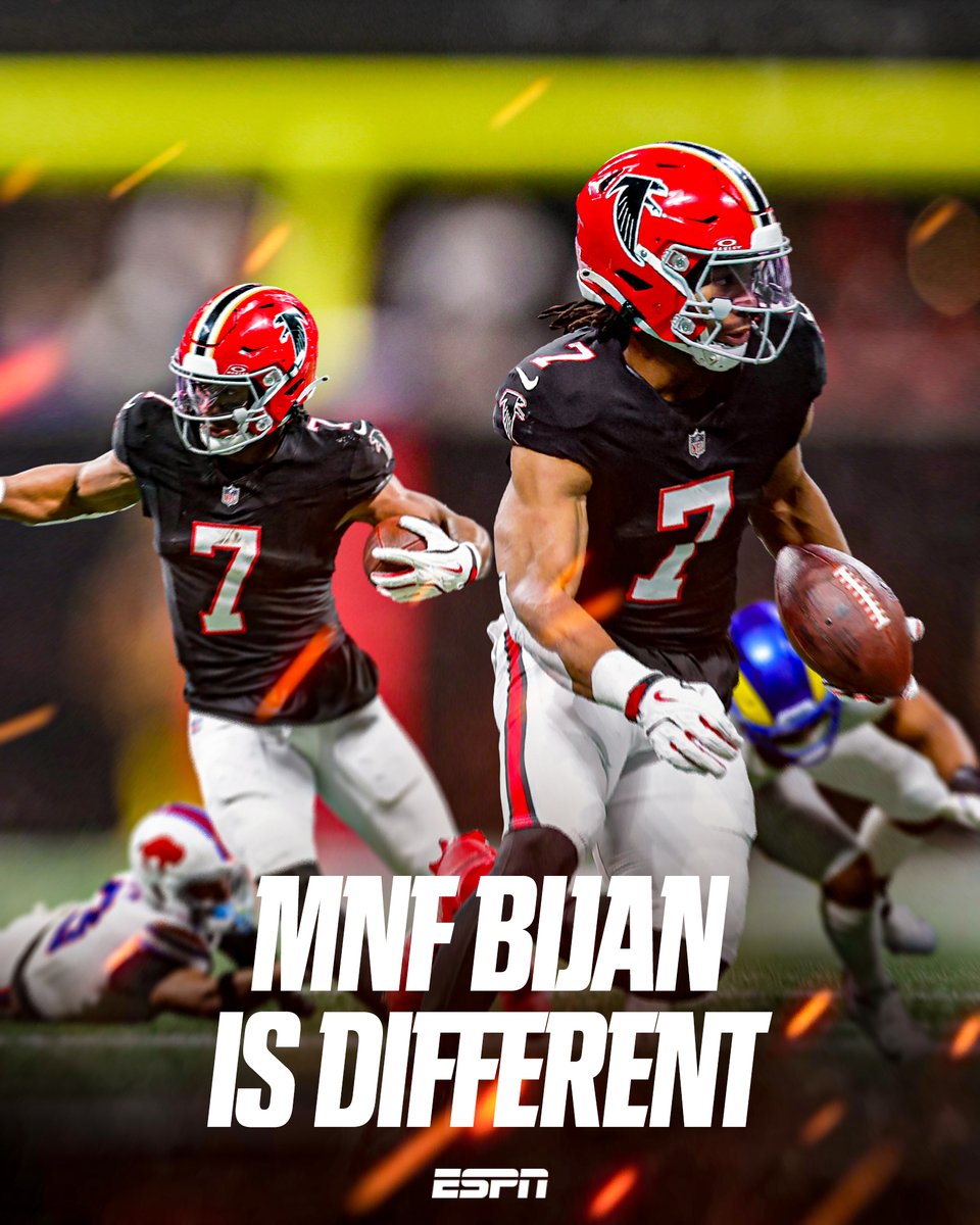 Bijan Robinson masterclass.

The Falcons get the win over the Rams in prime time 🔥