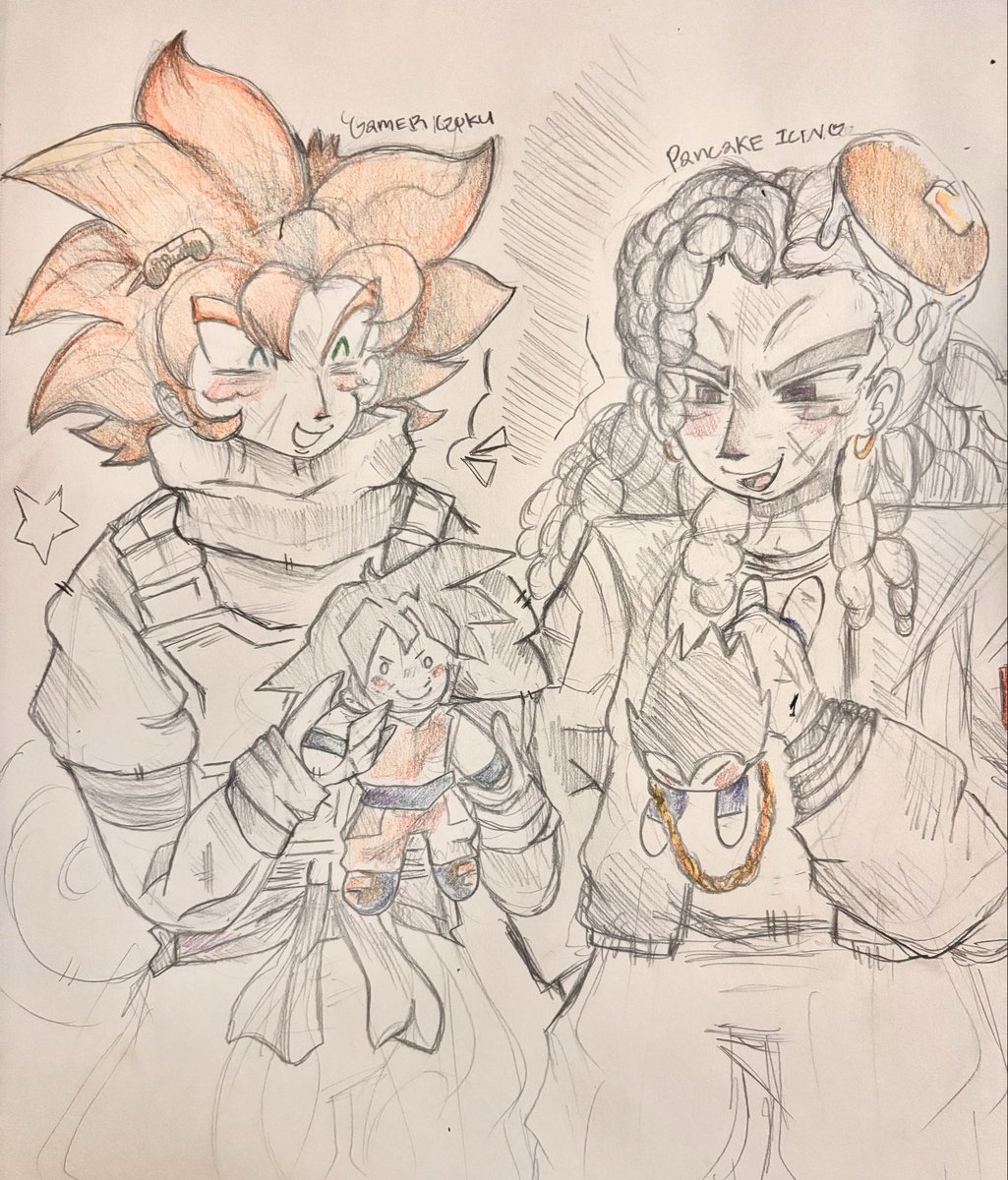 lheartcakepops's tweet photo. guess who’s back…. merry christmas guys ,, 

on a side note I had to doodle these 2 again just to see if I improved my dragonball styled artstyle!  july - now! https://t.co/XEixyKCgPD