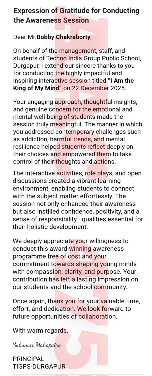 bobbytheactor's tweet image. Dear Mr.Mahapatra-I appreciate your kind words🙏
MY ANTI ADDICTION CAMPAIGN NO.475-TECHNO INDIA GROUP PUBLIC SCHOOL DURGAPUR-SESSION 4
👇
youtu.be/gup8tmUf1Vo?si…
👇
MISSION AGAINST ADDICTION &amp;amp; HARMFUL TRENDS,FREE OF COST.
 👇
youtu.be/O2opV0ojXKE
👇
drive.google.com/file/d/1a88jTB…