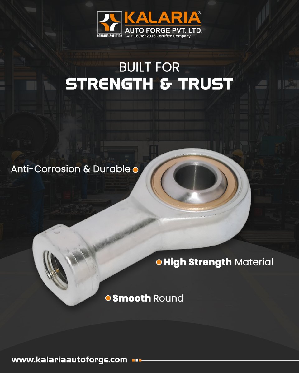 kalariaauto's tweet image. 𝗜𝗻𝗱𝘂𝘀𝘁𝗿𝗶𝗮𝗹 𝗦𝘁𝗿𝗲𝗻𝗴𝘁𝗵, 𝗥𝗲𝗳𝗶𝗻𝗲𝗱 𝗣𝗿𝗲𝗰𝗶𝘀𝗶𝗼𝗻

From material selection to final finish, quality is never compromised because industries.

#RodEye #HydraulicComponents  
#PrecisionForging #MetalForging #KalariaAutoForge #Rajkot