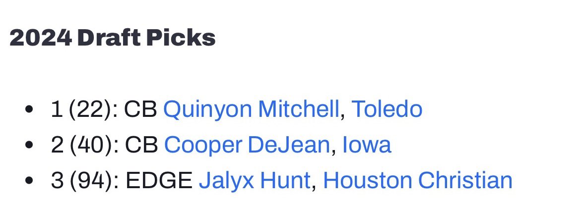 ThePhillyPod's tweet image. Hitting on three consecutive picks in the same draft is unheard of.