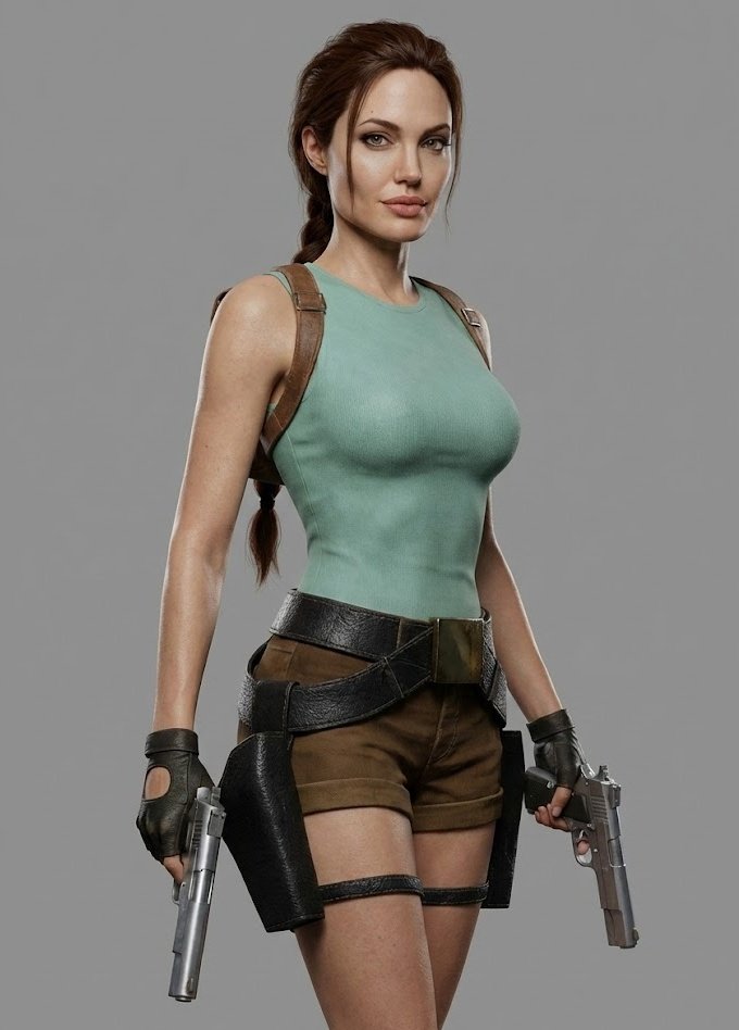 LudarkTomb's tweet image. Lara Croft, portrayed by Angelina Jolie in Tomb Raider. A classic with an enduring taste of nostalgia. (I don't know who did the AI.) #remake #remaster