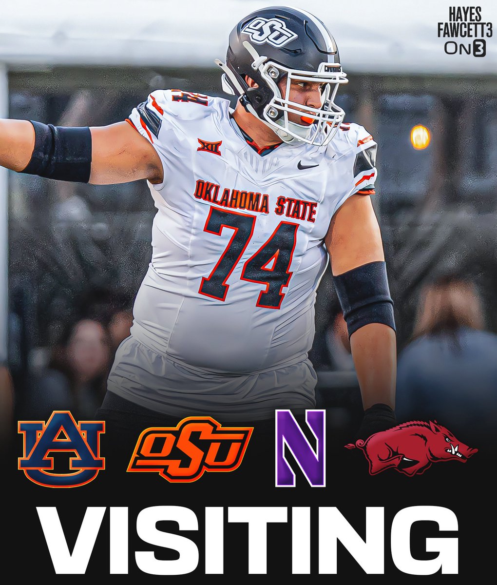 Hayesfawcett3's tweet image. NEWS: Oklahoma State transfer OT Grant Seagren is set to visit 4 schools, he tells @On3Sports

Auburn: January 2-3
Oklahoma State: January 3-4
Northwestern: January 5-6
Arkansas: TBA

He’s the No. 2 OT in the On3 Transfer Portal Rankings

on3.com/rivals/grant-s…