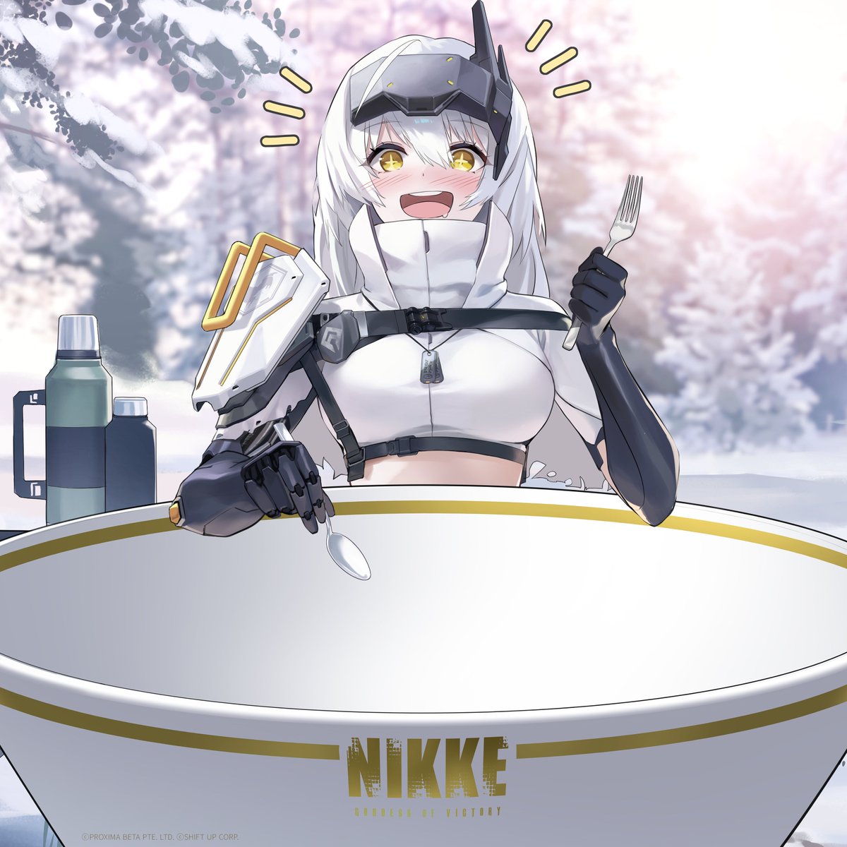 NIKKE_en's tweet image. 【Feed Snow White】

Commanders, would you share your New Year food with Snow White?

How to Join
1. Follow @NIKKE_en
2. Post your favorite food with the hashtag 【feedSnowWhite】, or edit an image placing the food into Snow White’s bowl
