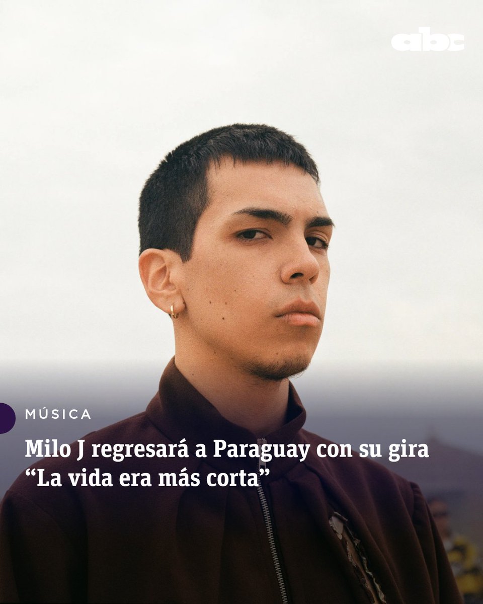 ABCDigital's tweet image. #ABCEspectáculos | En el marco de su tour mundial “La vida era más corta”, Milo J confirmó su regreso a Paraguay con un show propio el 16 de mayo, en el Puerto de Asunción.

⭕️Canal de WhatsApp: whatsapp.com/channel/0029Va…

abc.com.py/espectaculos/m…